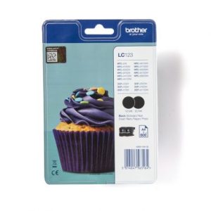 Brother LC-123BKBP2DR Ink cartridge black twin pack